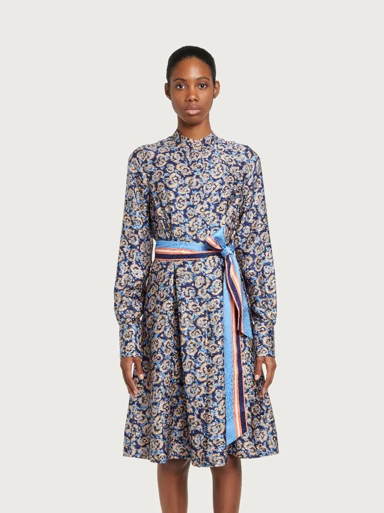 ANIMAL PRINT SILK DRESS - 2