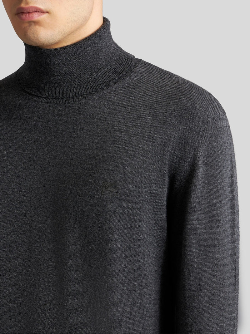 Etro POLO NECK WOOL JUMPER WITH LOGO outlook