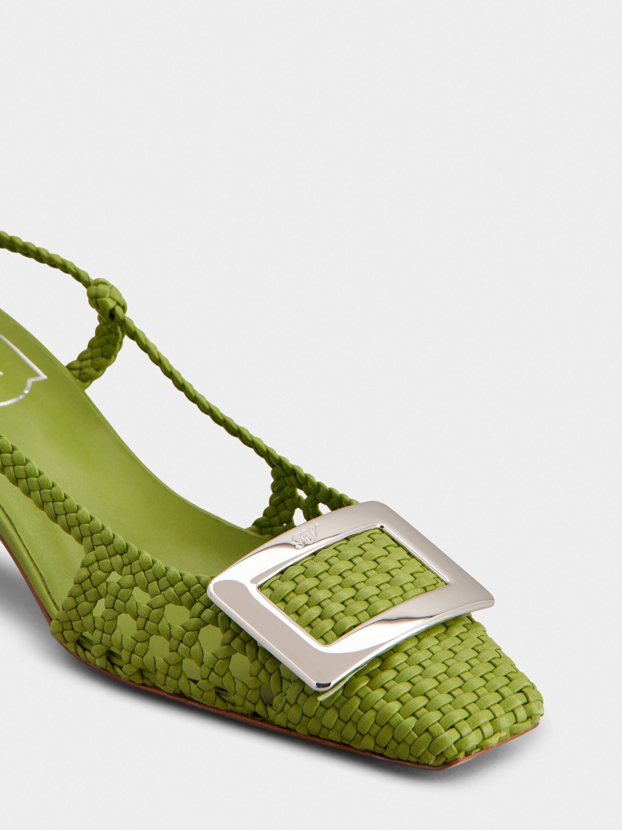 Belle Vivier Slingback Pumps in leather - 3