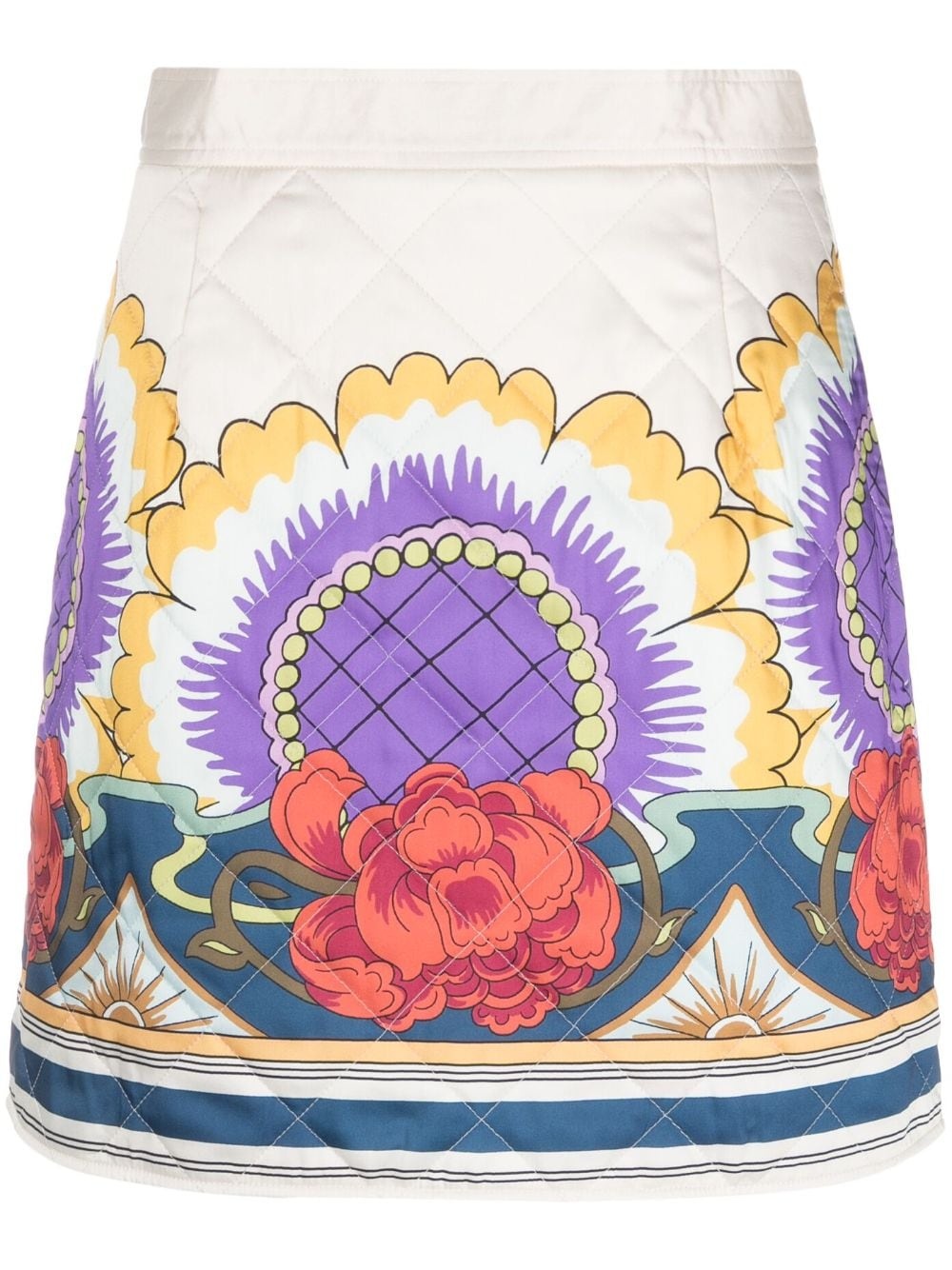 Edie floral-print miniskirt - 1
