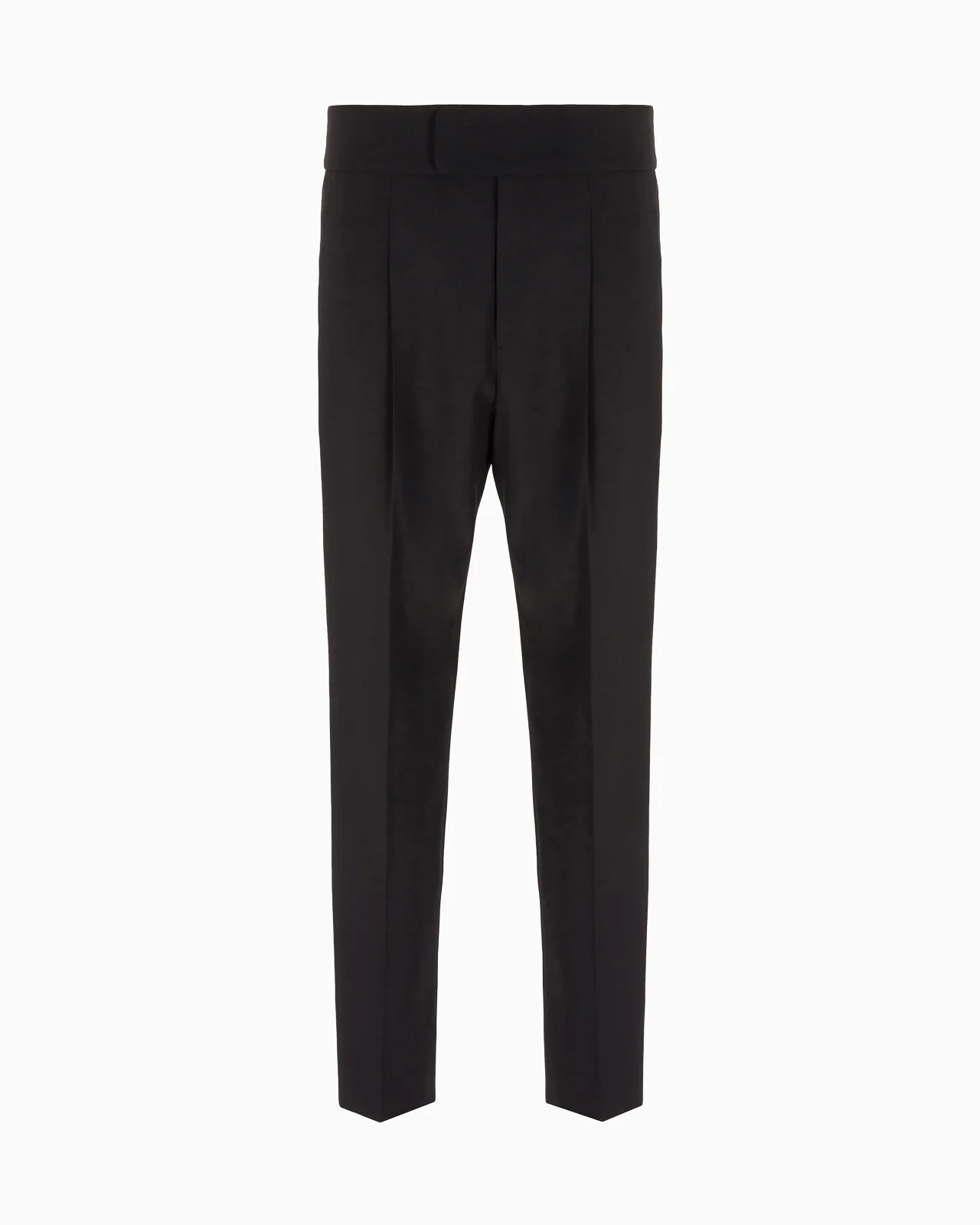 Pleated Giorgio’s trousers in wool crêpe - 1