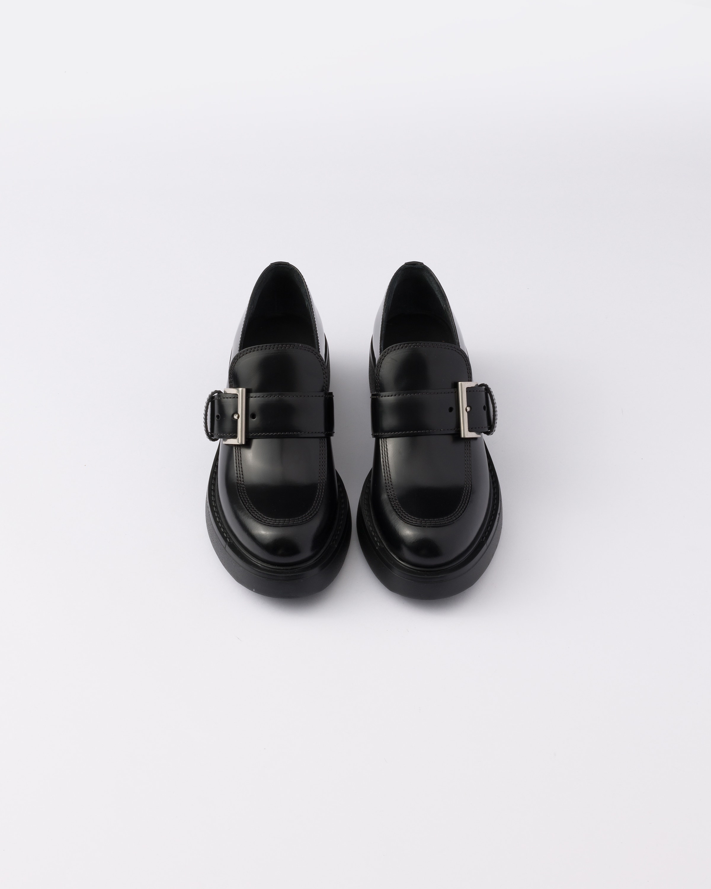 Brushed leather loafers - 4