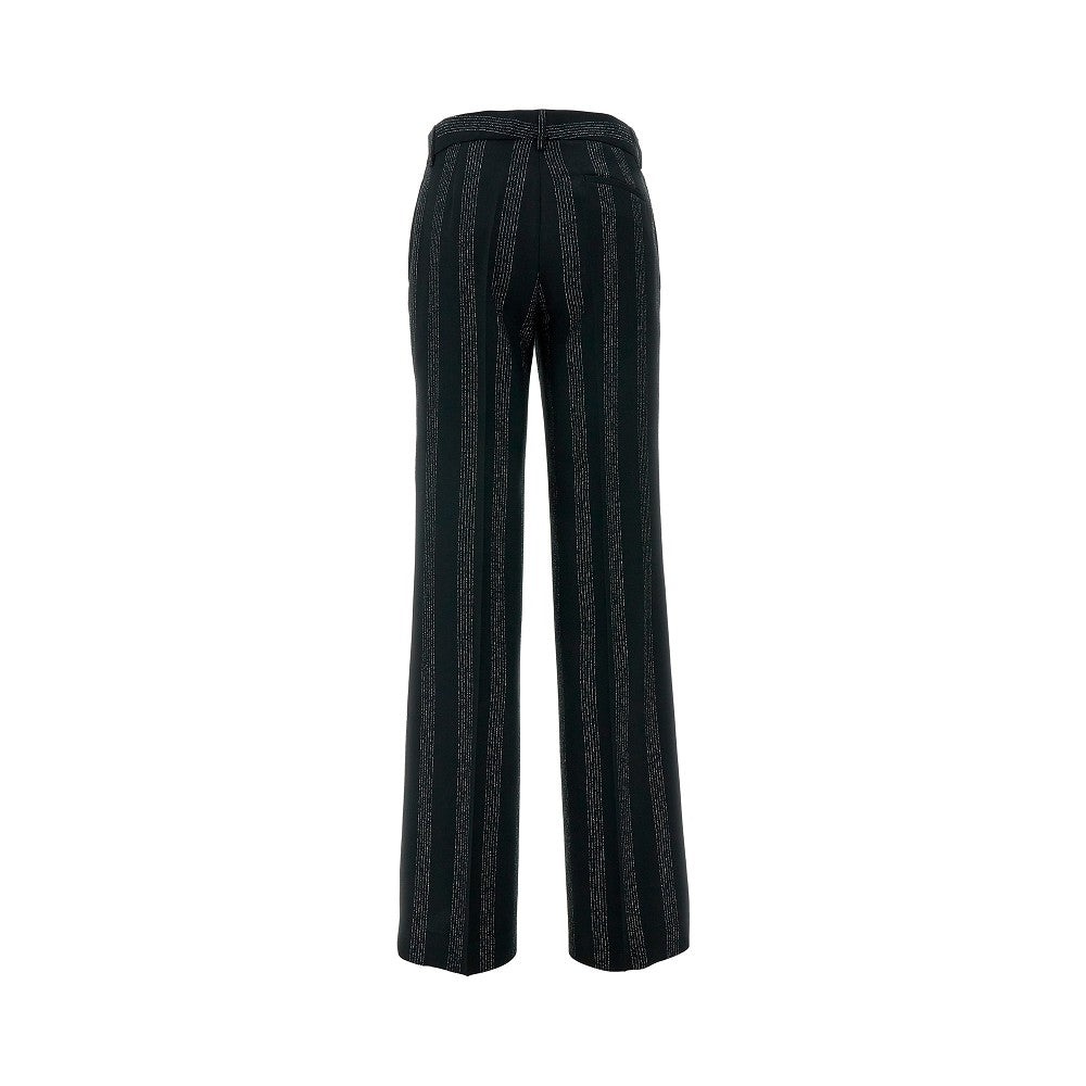 LUREX PINSTRIPED WOOL PANTS - 3