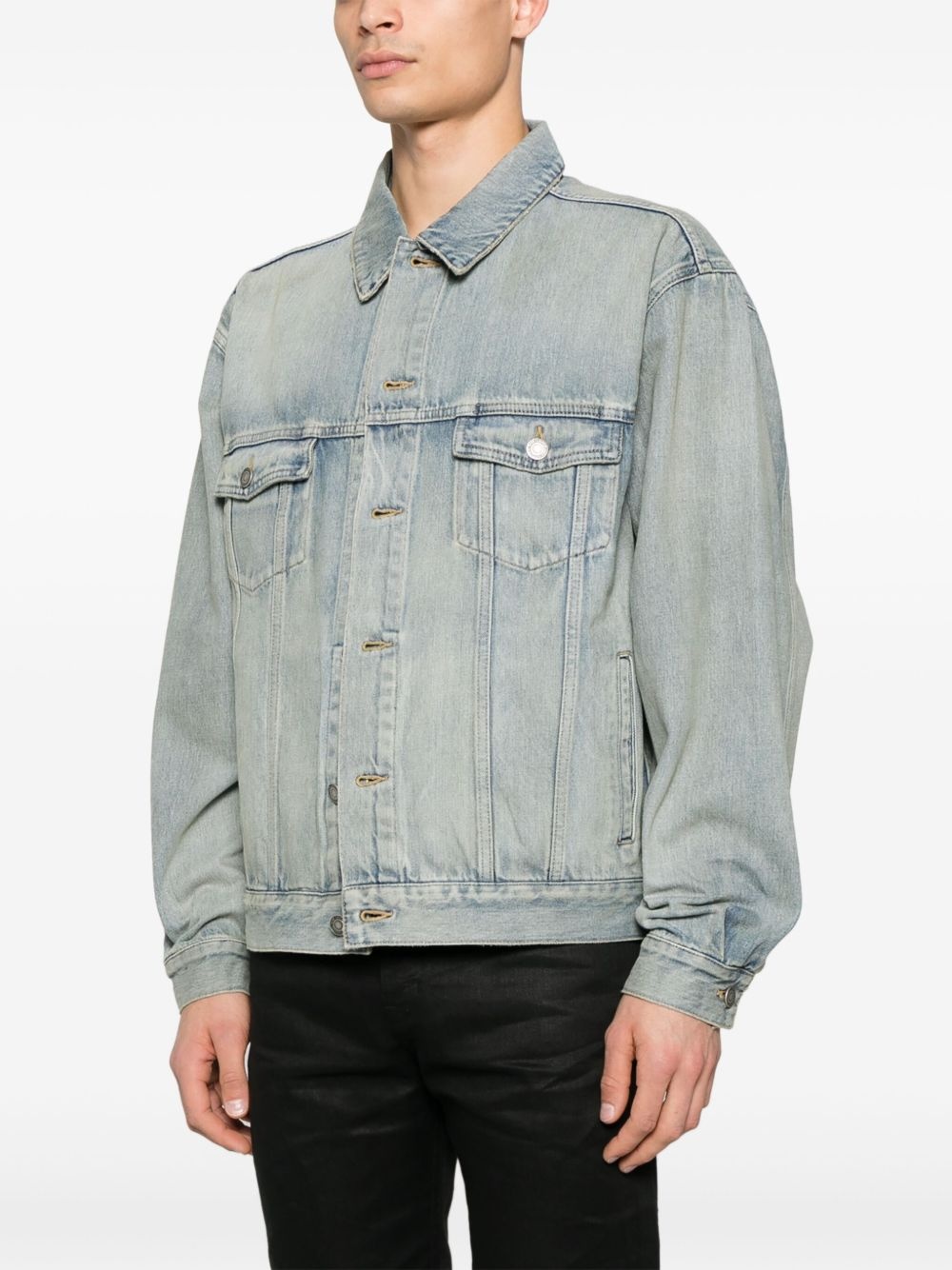 Saint Laurent Distressed Denim Jacket - 5