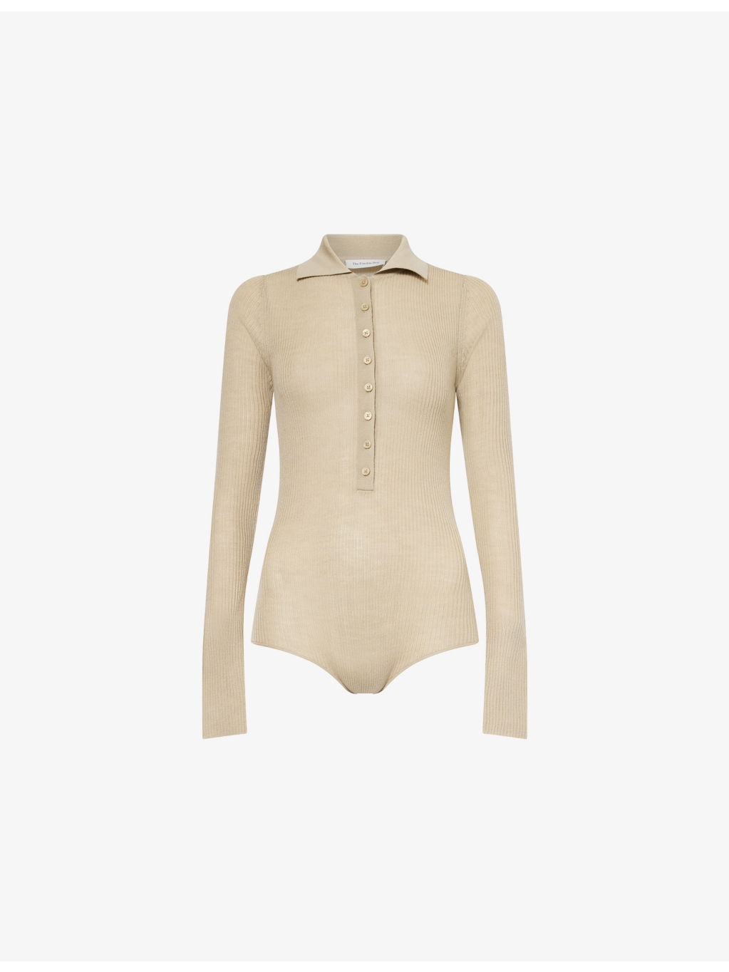Solana Polo-Collar Wool, Silk and Cashmere-Blend Knit Bodysuit - 1