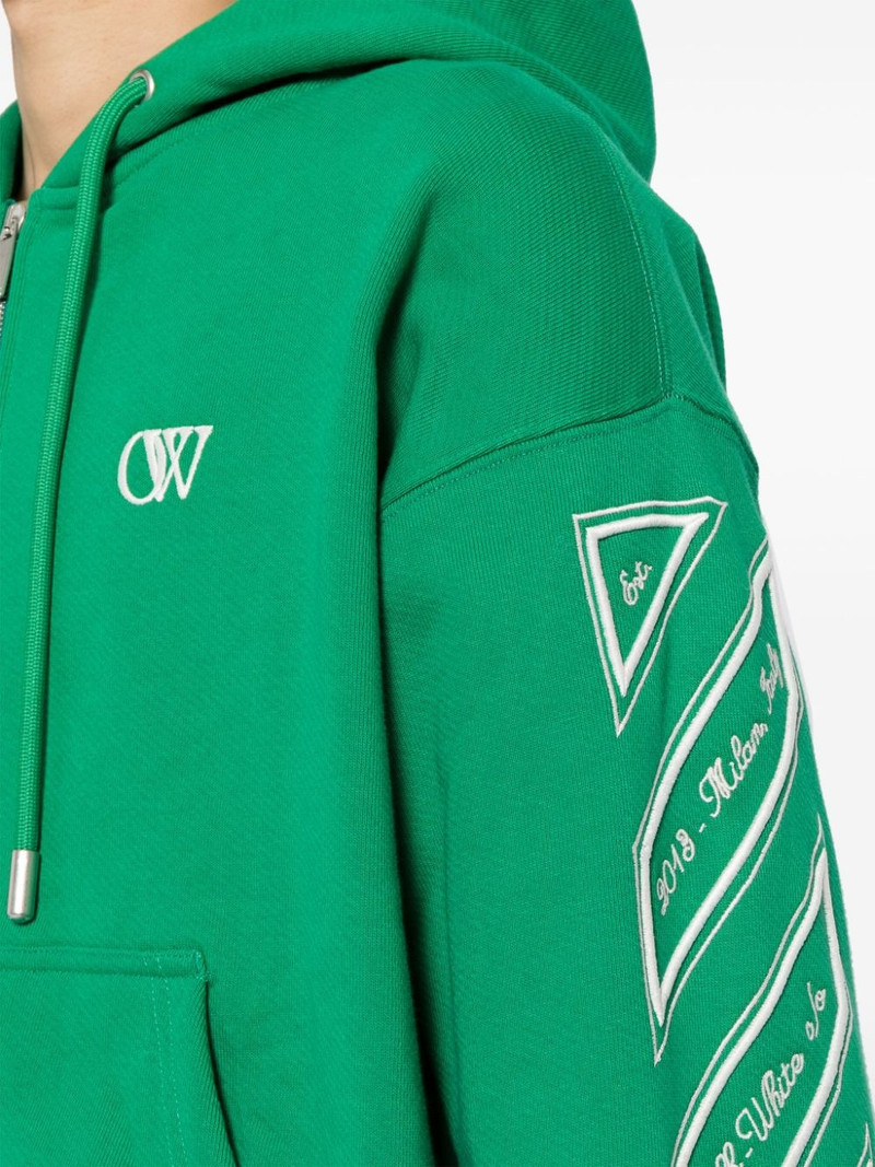 Diag-stripe zip-up 후드 5