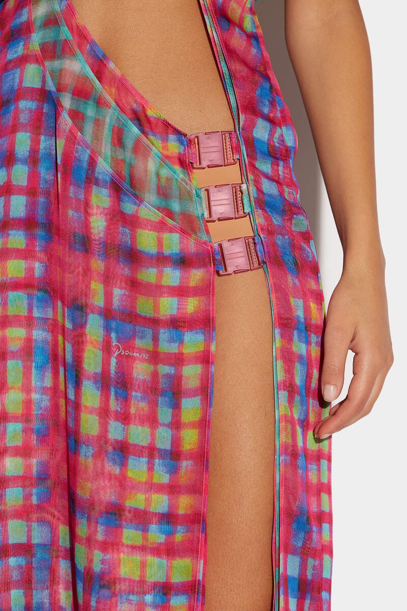 LAYERED CUT-OUT MIDI DRESS - 6