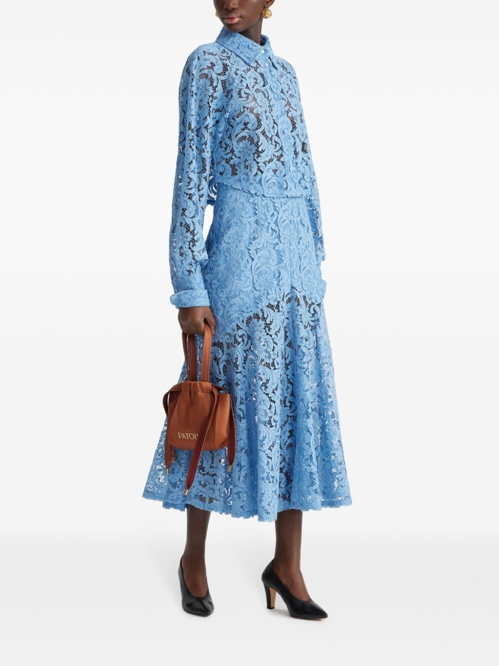 mermaid lace midi skirt - 2