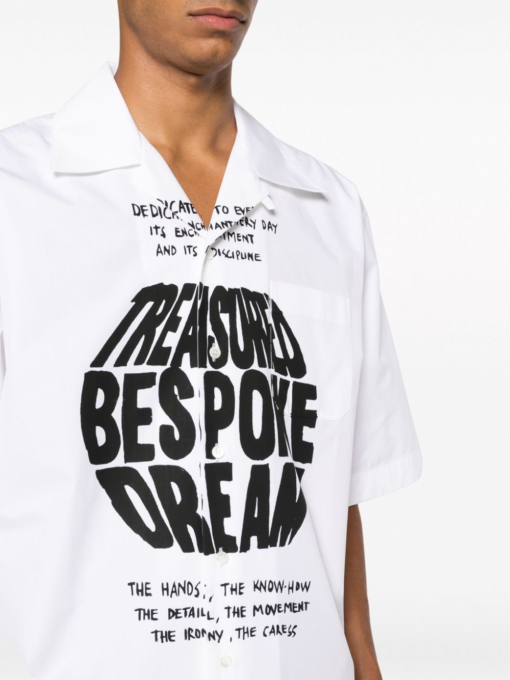 text-print cotton shirt - 5