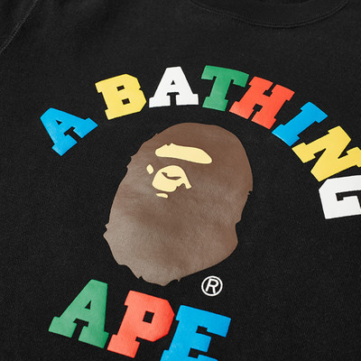 A BATHING APE® A Bathing Ape College Line Rib Crew Sweat outlook