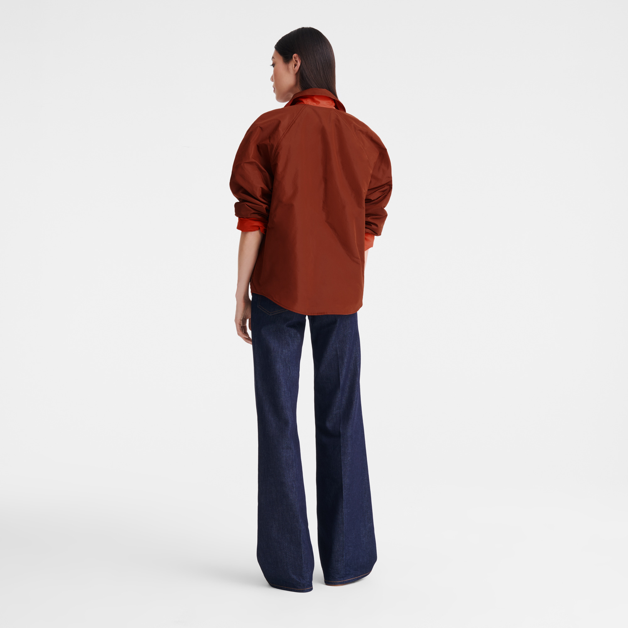 Padded blouson Chestnut/Tomato - Technical taffeta - 3