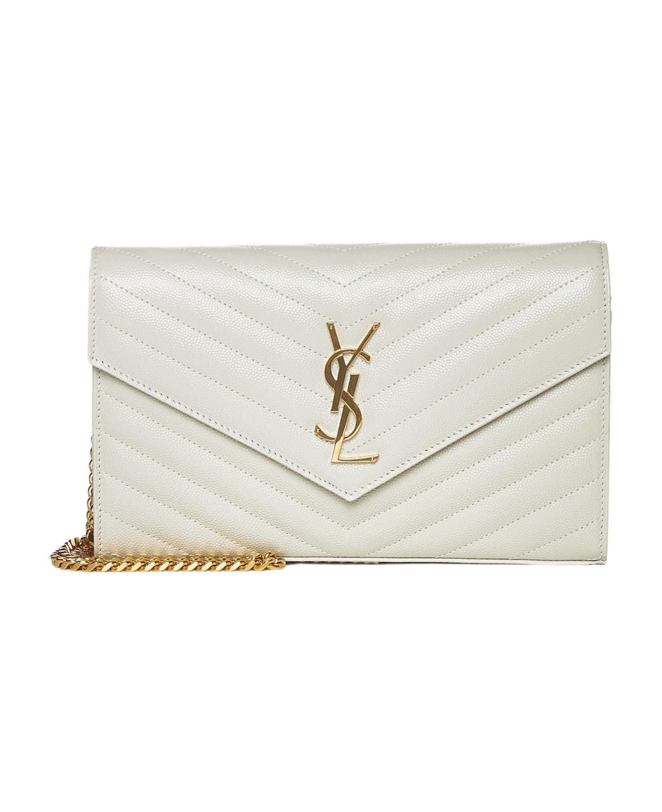 Ysl Logo Quilted Leather Wallet On Chain Bag - 1