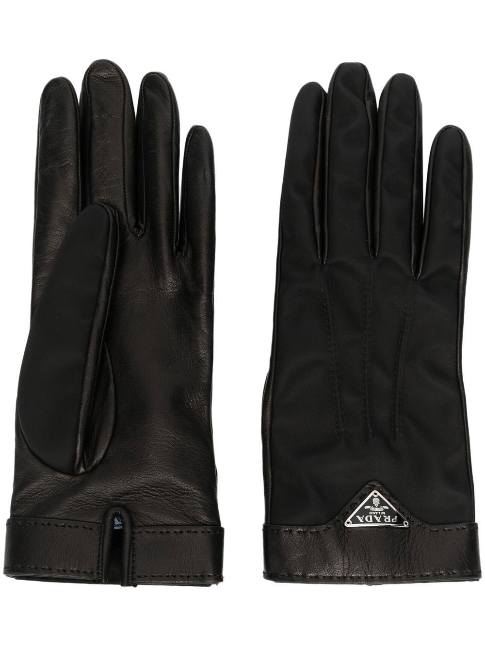 triangle logo gloves - 1