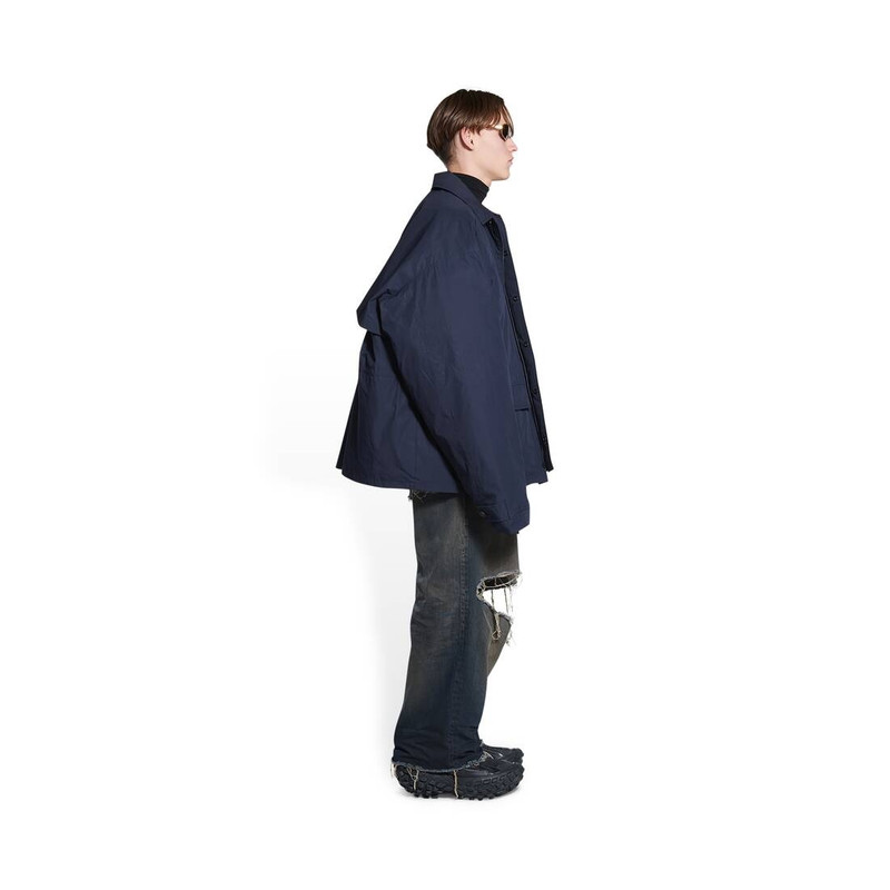 Men's Scissors Crest Parka With Removable Lining in Blue 3
