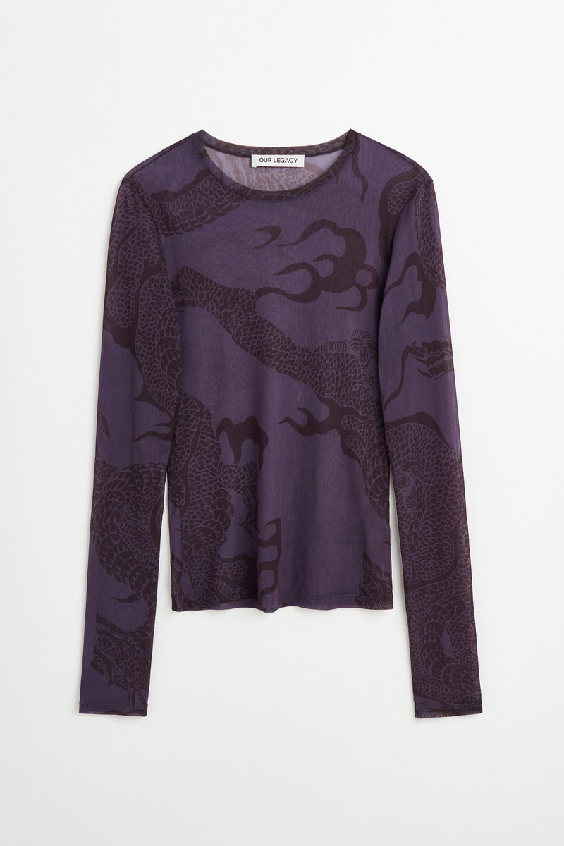 Super Slim Longsleeve Abstract Raisin Snake Print 1