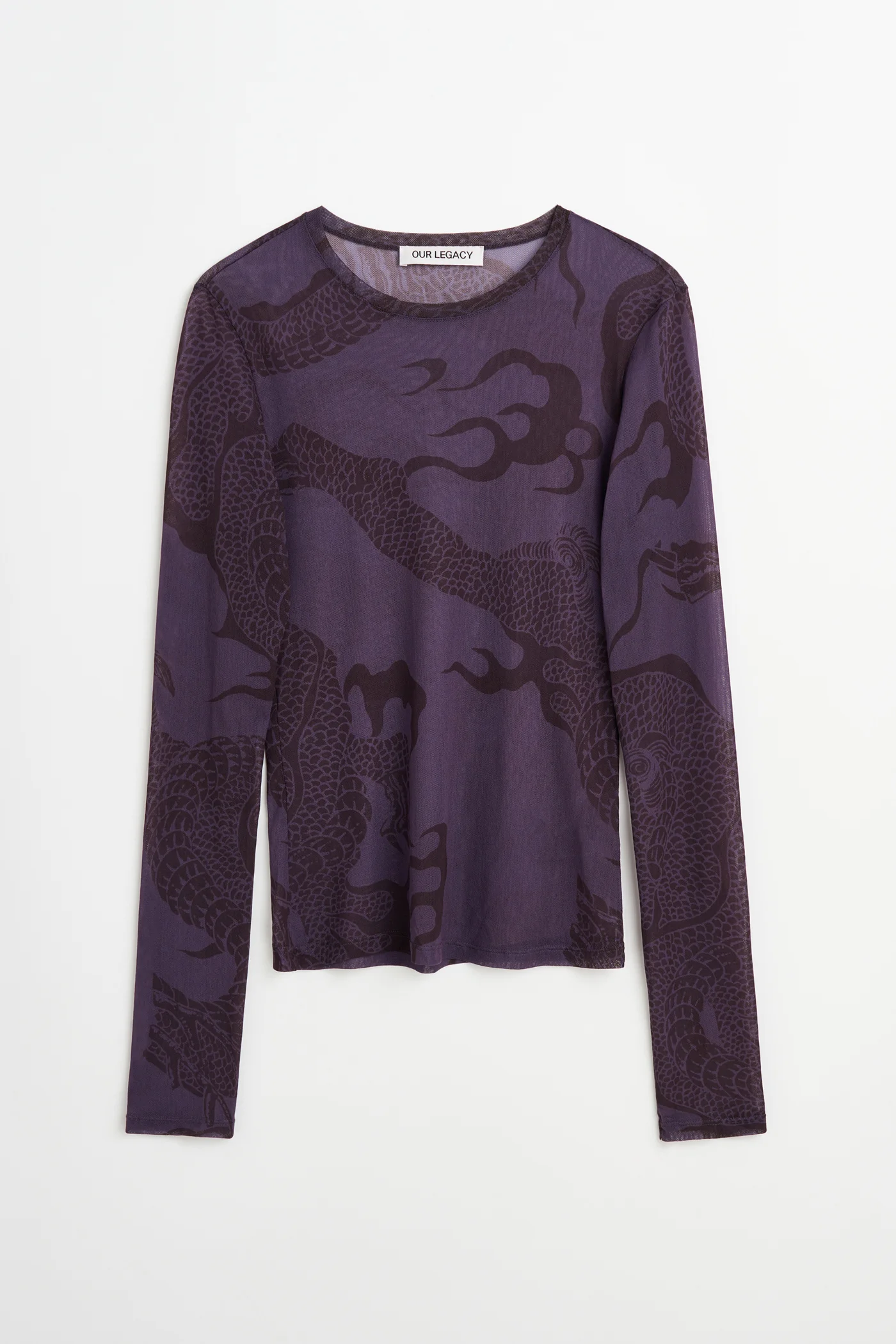 Super Slim Longsleeve Abstract Raisin Snake Print - 1