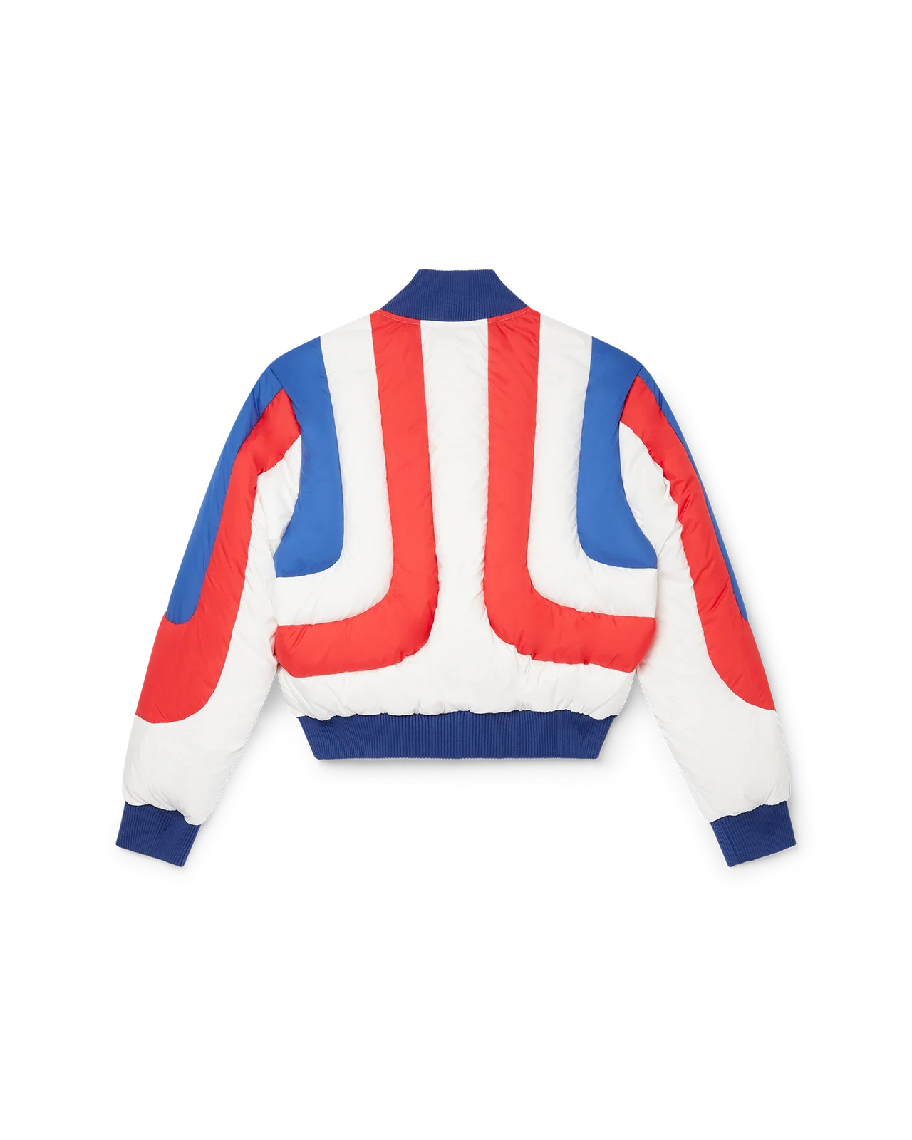 Curve Panel Puffer Bomber Jacket - 4