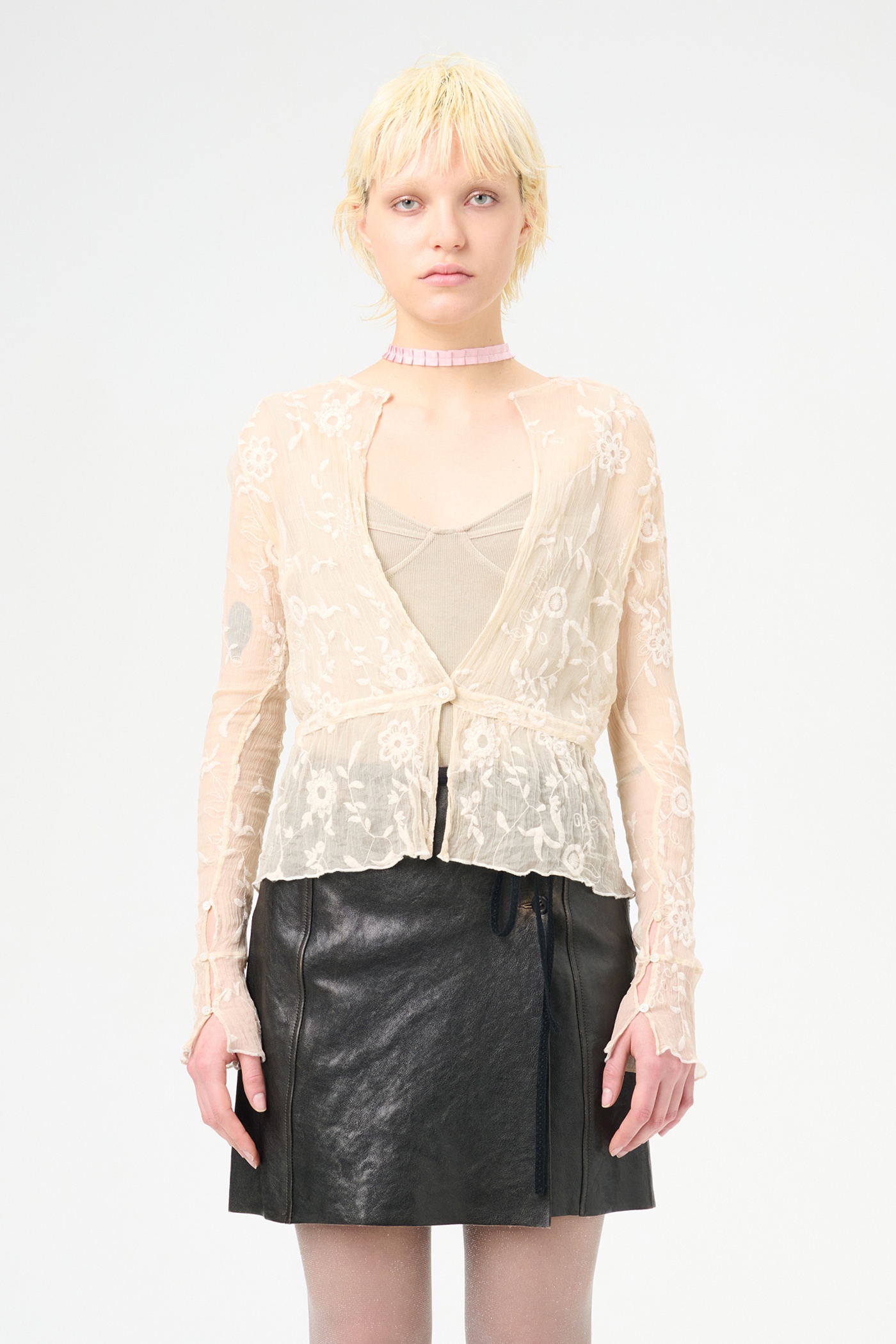 Waist Blouse Winter Garden Organza - 3