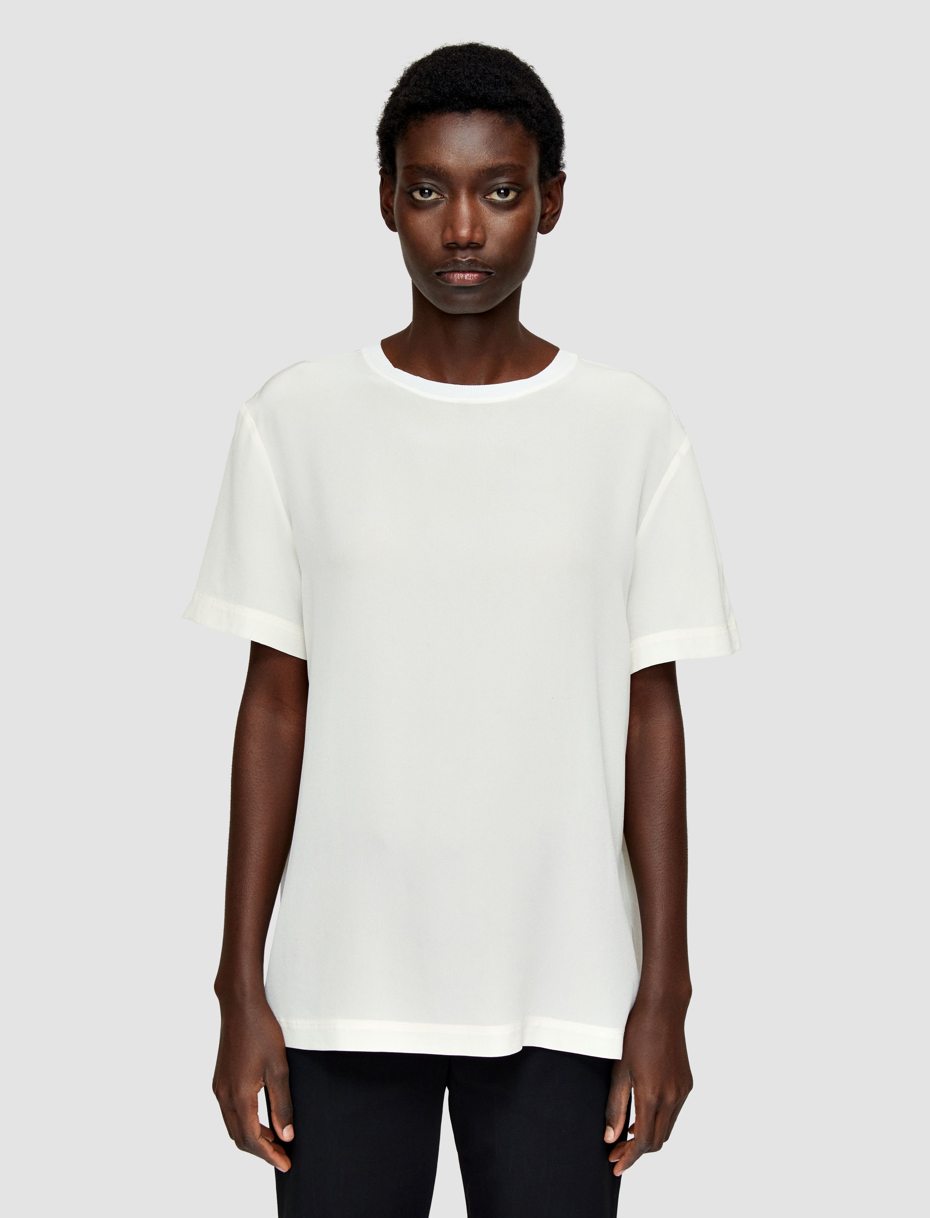 Silk Crepe de Soie Rubin Blouse - 3