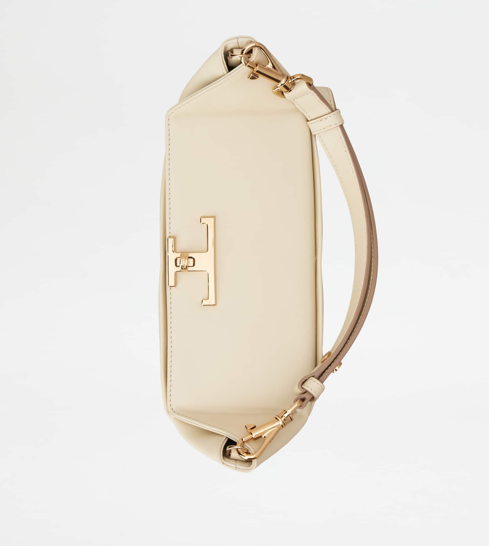 TOD'S TIMELESS T BOX BAG IN LEATHER MINI - BEIGE - 8