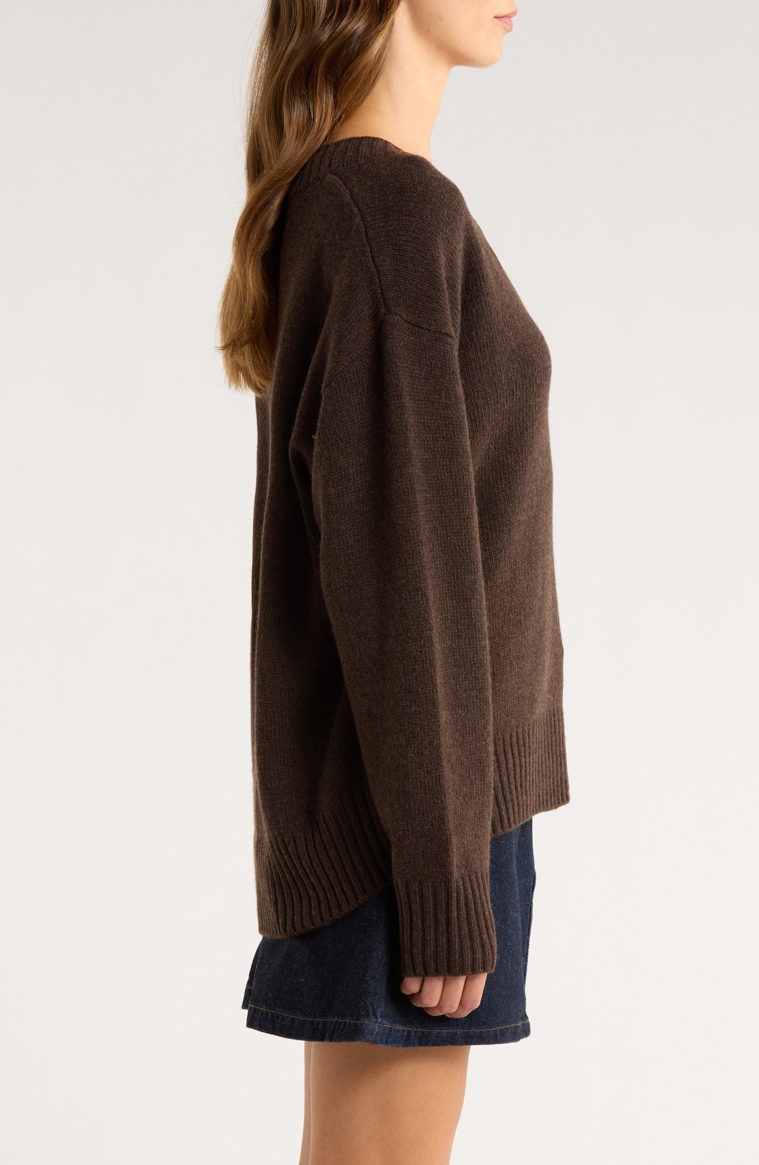 Reformation Jadey Oversize Cashmere Sweater in Compost at Nordstrom - 3