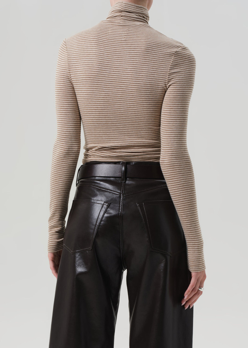 Caradene Turtleneck In Chiltern Oatmeal Stripe 4
