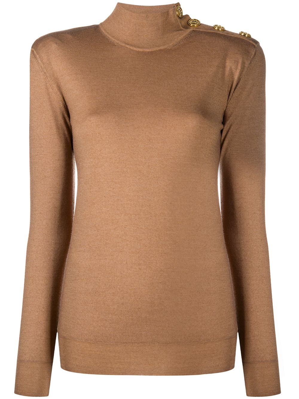 fine-knit mock-neck top - 1