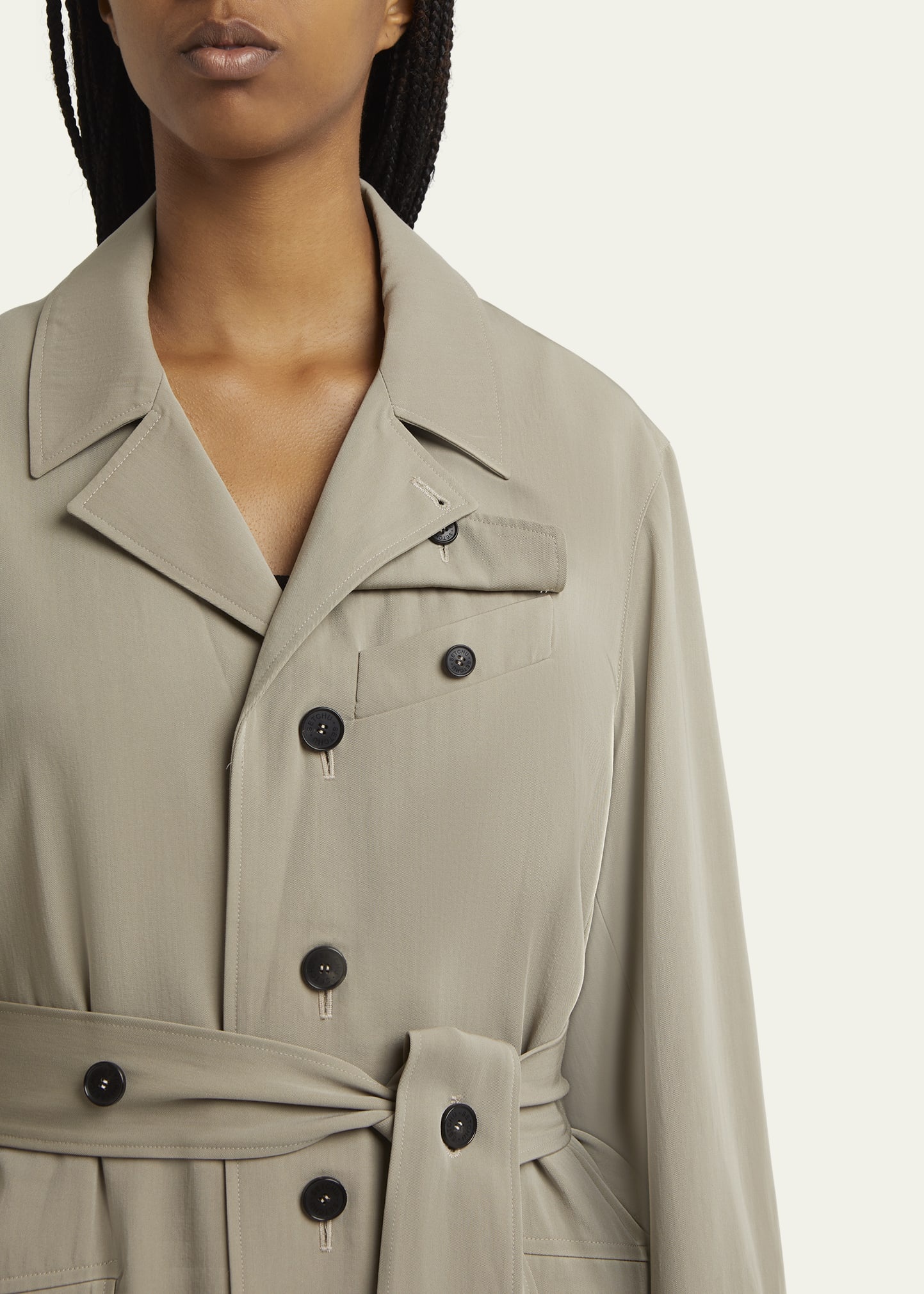 Travel Self-Tie Wool Safari Jacket - 5