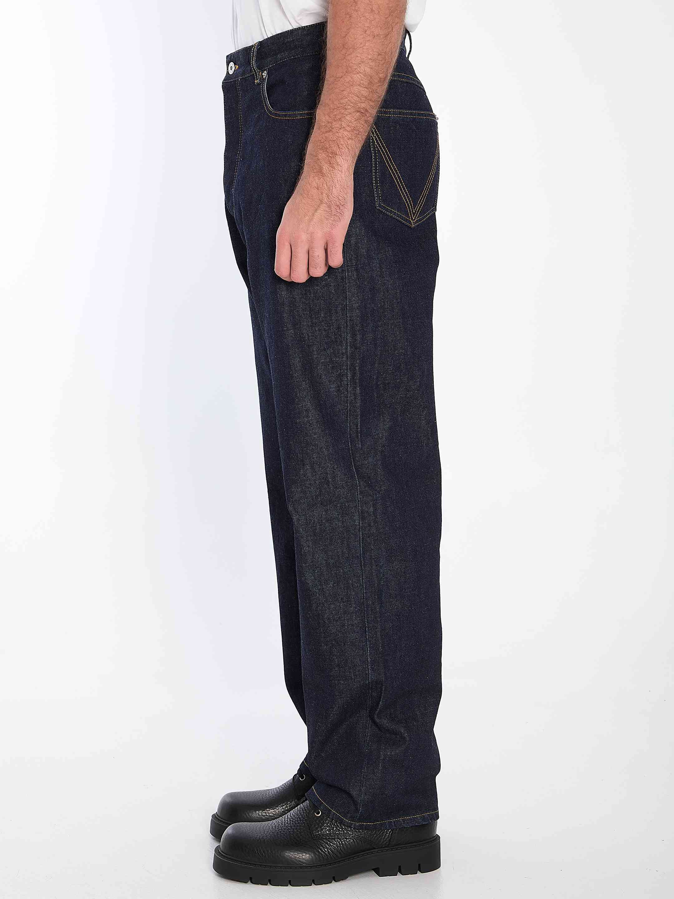 Bottega Veneta Men Indigo Wide Leg Jeans - 3