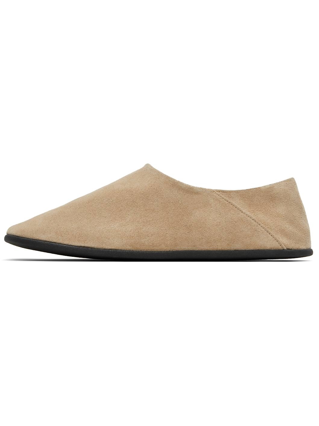 Beige Big Bootie Mule Loafers - 3