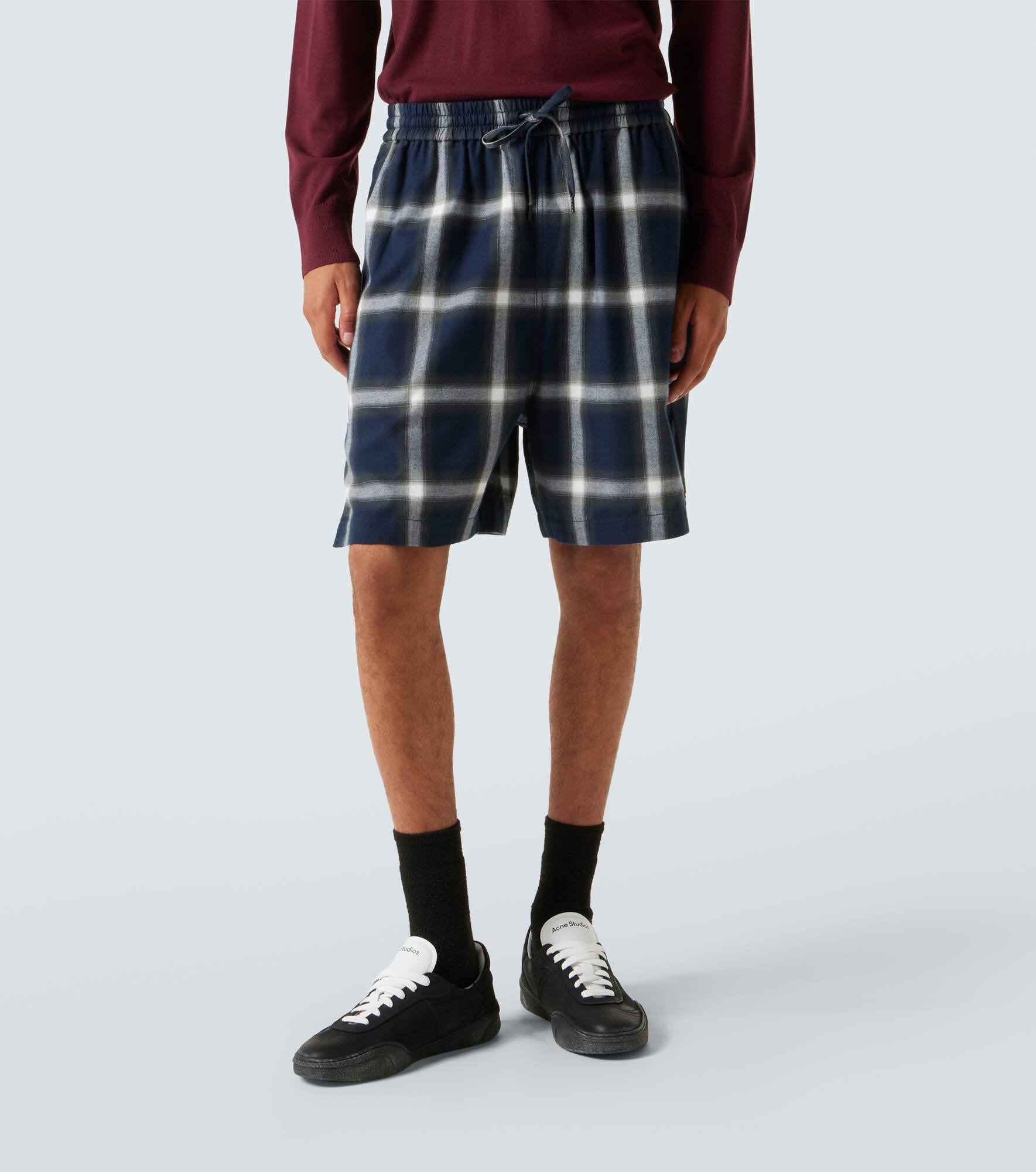 Checked cotton shorts - 3