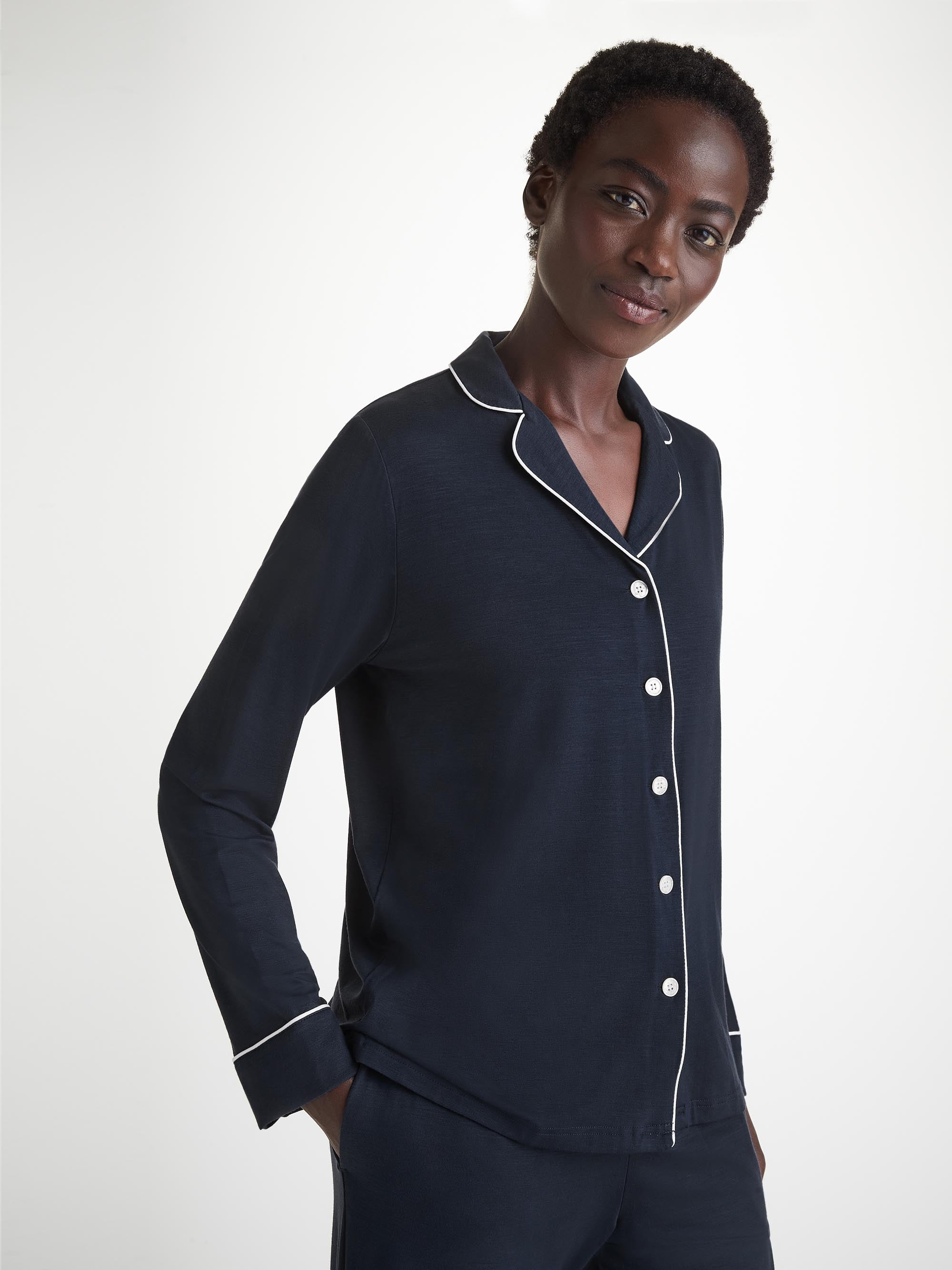 Women's Pyjamas Lara Micro Modal Stretch Navy - 3