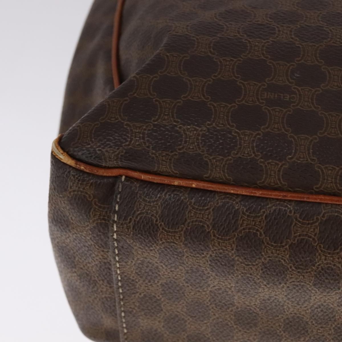 CELINE Macadam Canvas Tote Bag Pvc Brown Gold - 15