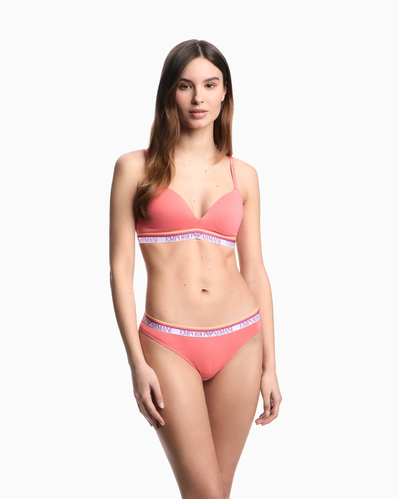 ASV ICONIC ORGANIC-COTTON, PADDED TRIANGLE BRA WITH LOGO UNDERBAND 2