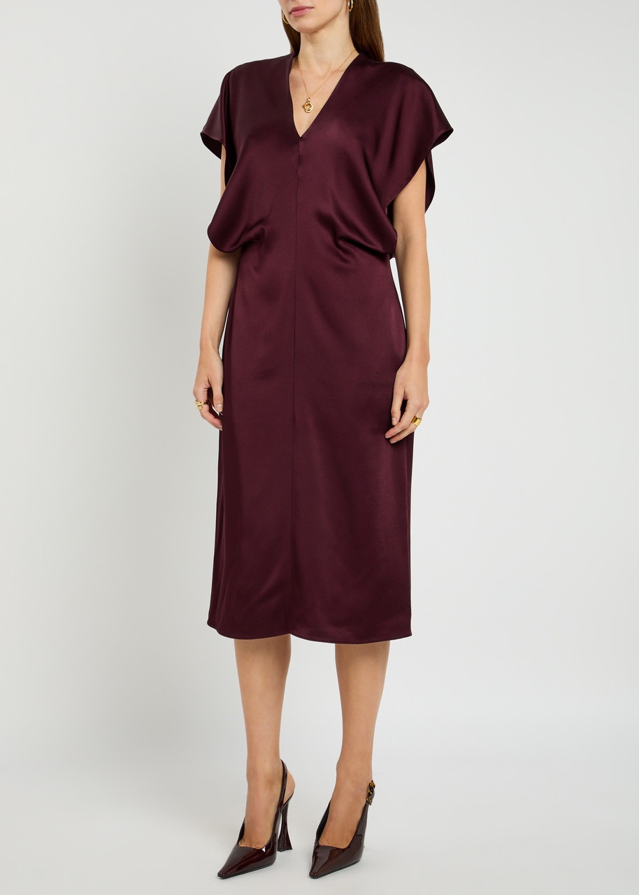 Stella Mccartney Draped Satin-crepe Midi Dress - 2