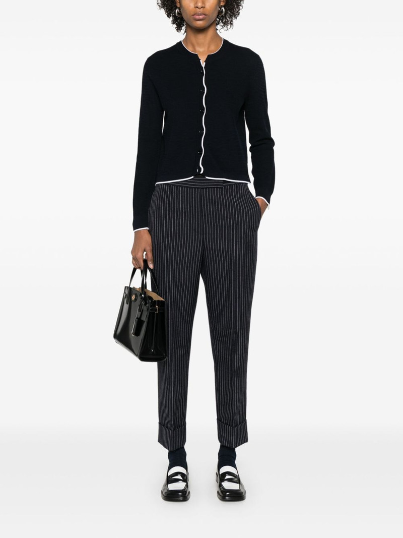 Thom Browne 4 Bar Stripes textured cardigan outlook