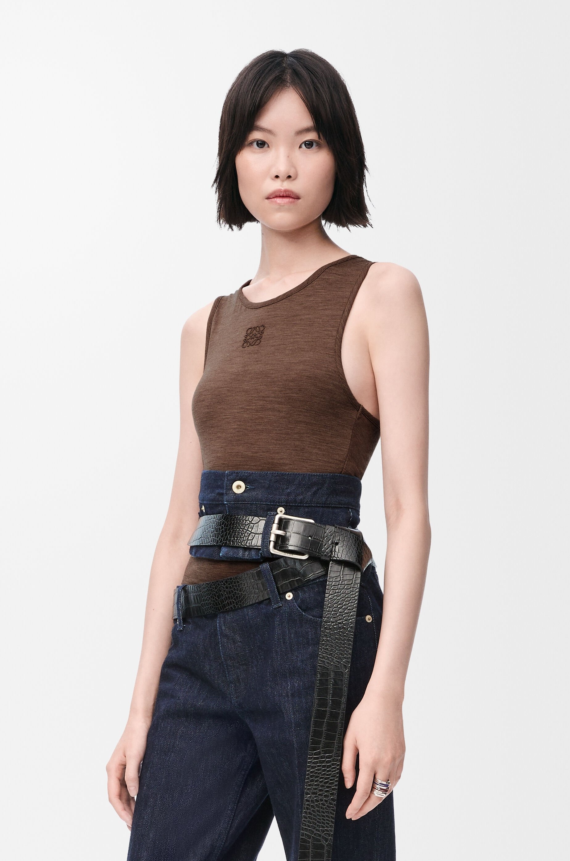 Anagram tank top in stretch wool - 3