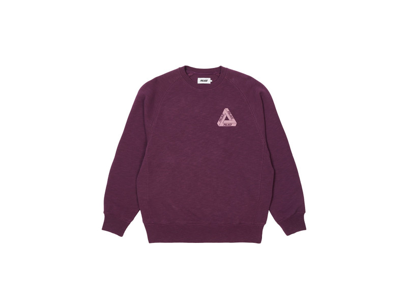 PALACE TRI-FERG SLUB CREW PURPLE outlook
