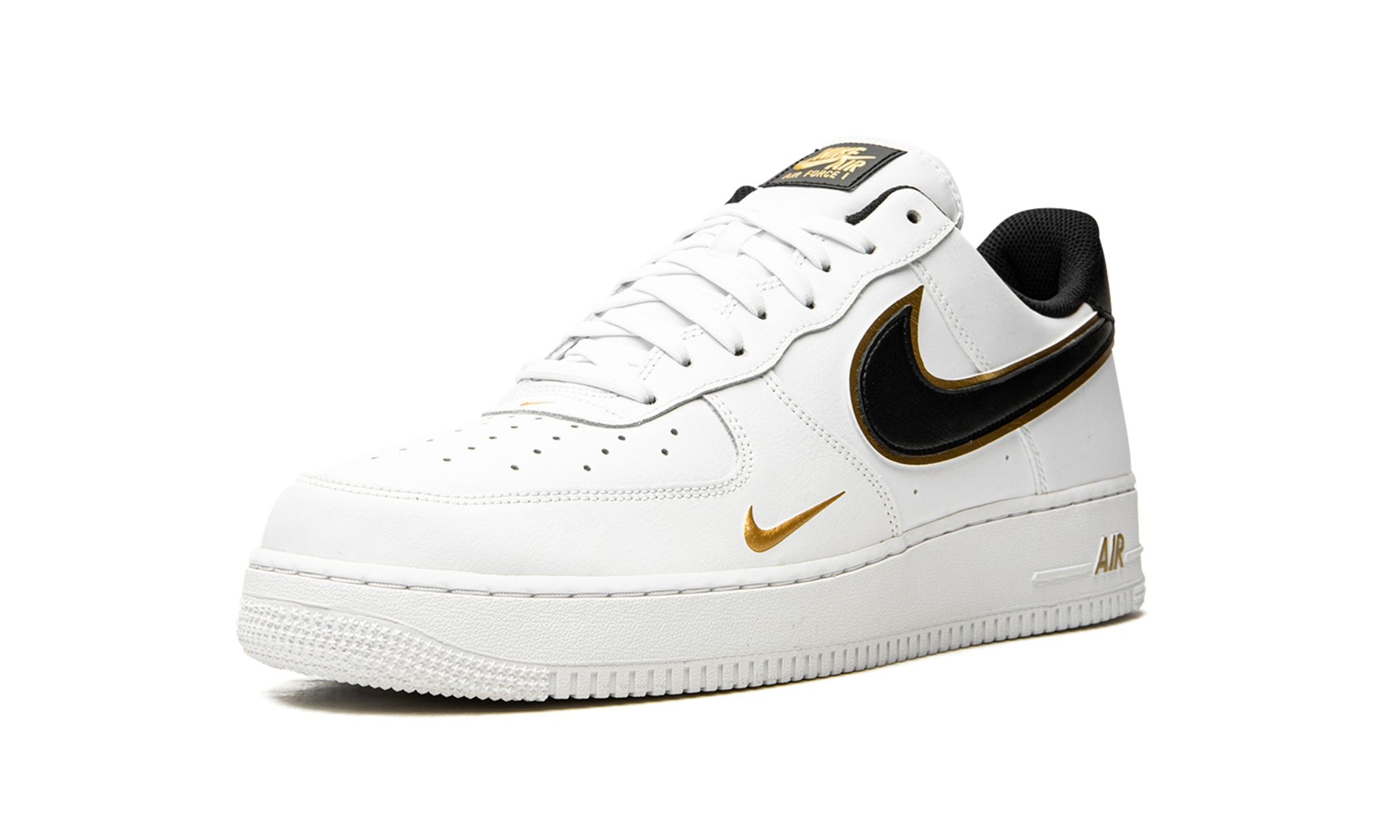 Air Force 1 '07 LV8 "Double Swoosh - White / Black / Gold" - 4