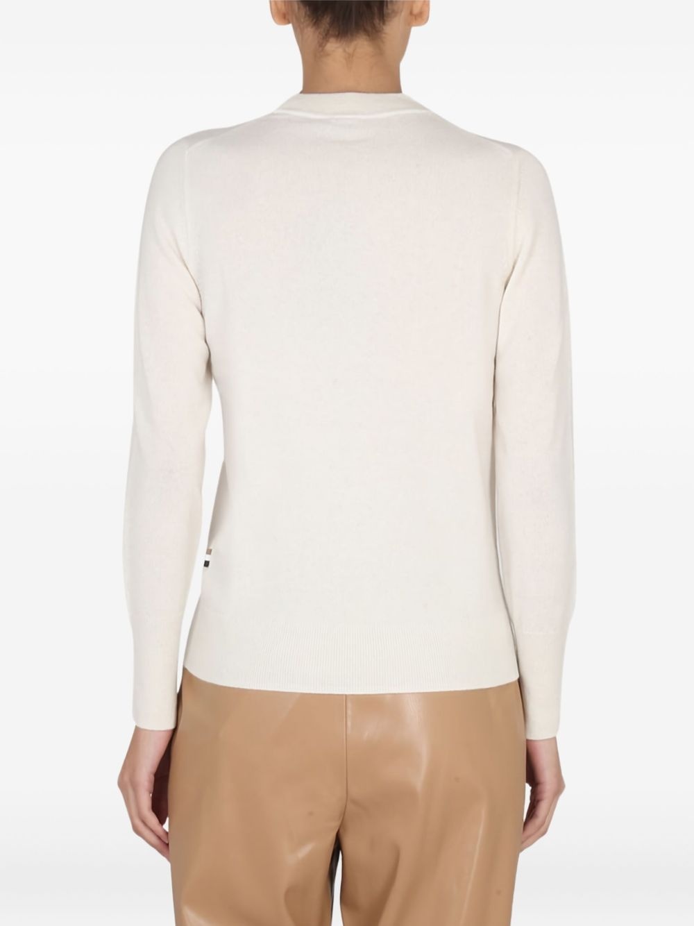 round-neck cashmere sweater - 4