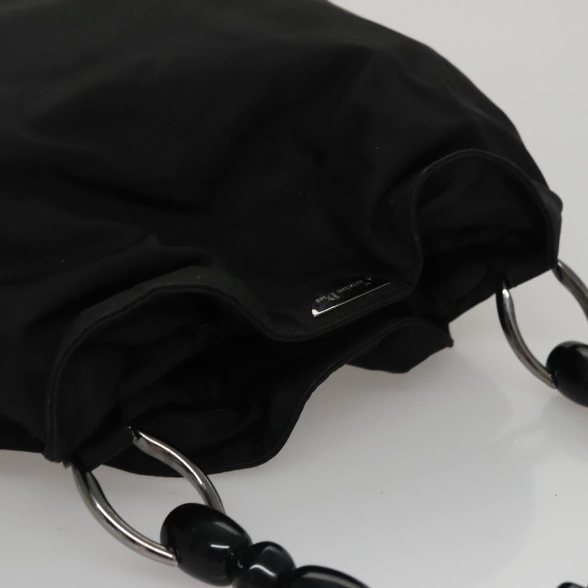 DIOR Maris Pearl Hand Bag Nylon Black - 6