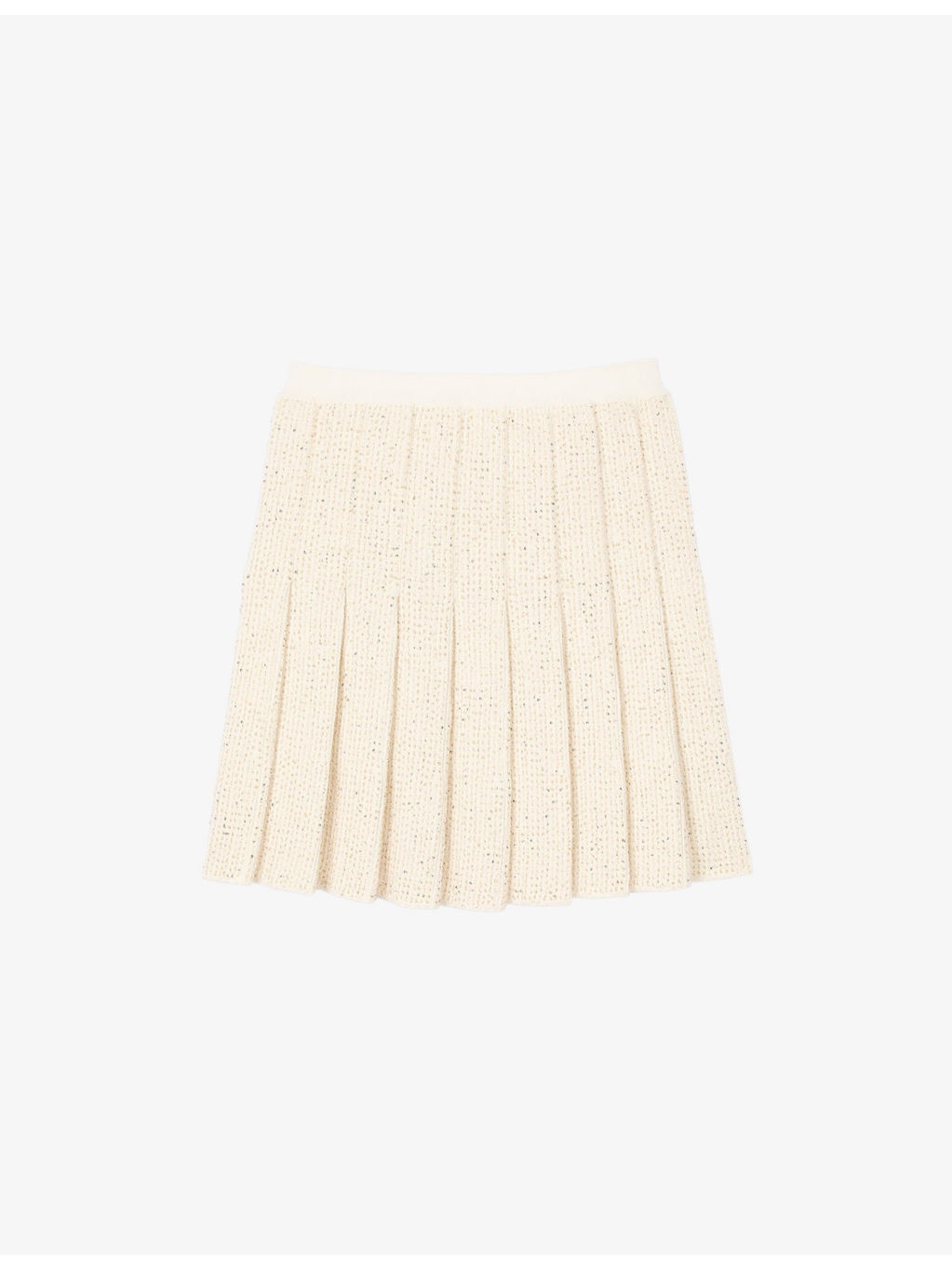 Pleated tweed mini skirt - 1