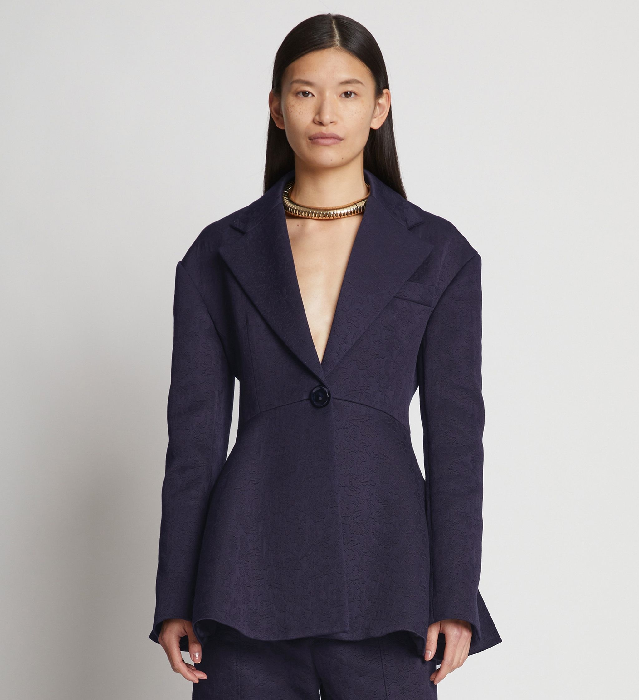 Cotton Wool Jacquard Blazer - 2