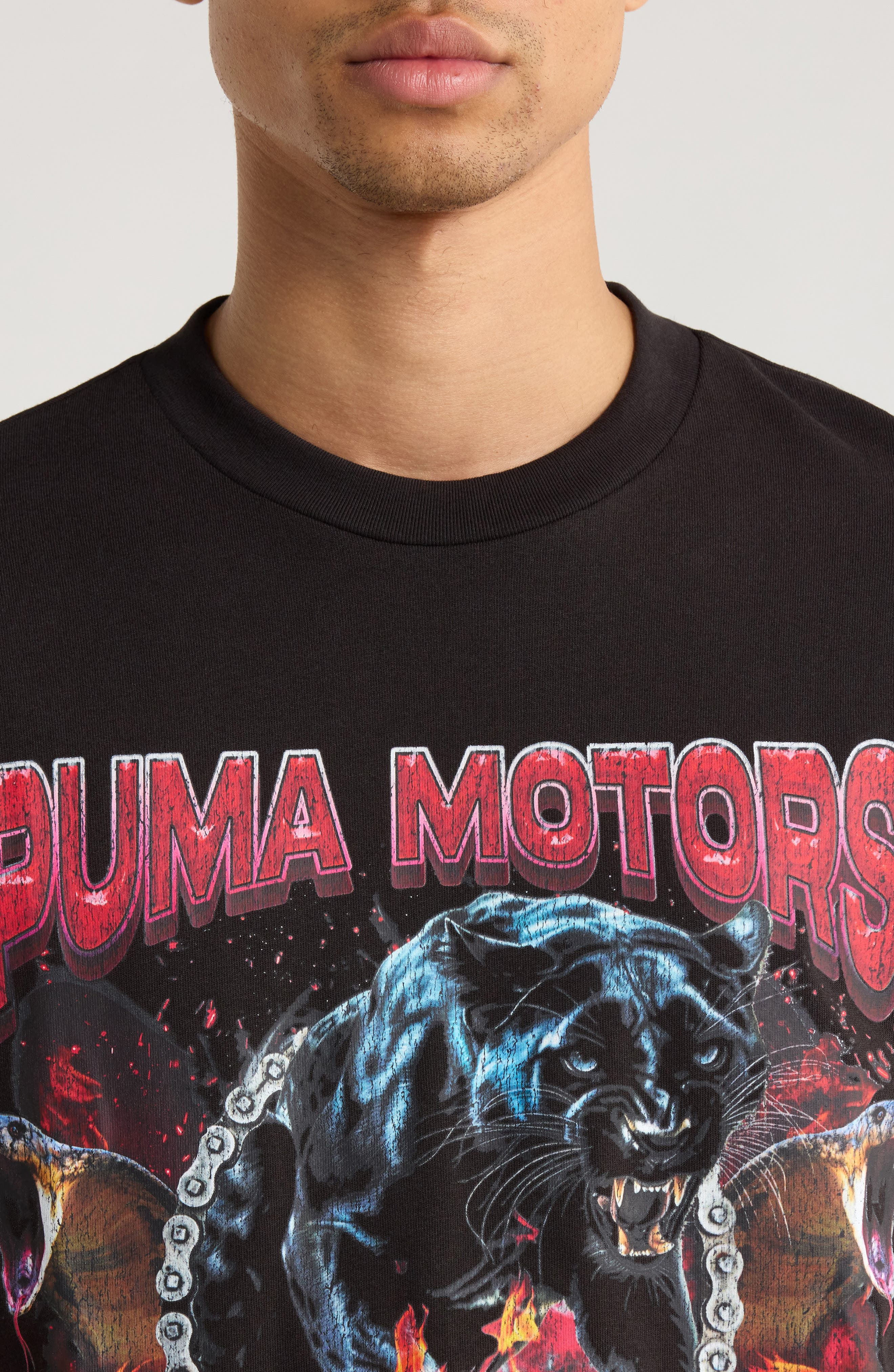 PUMA x A$AP Rocky Motors Cotton Graphic T-Shirt in Puma Black at Nordstrom - 4