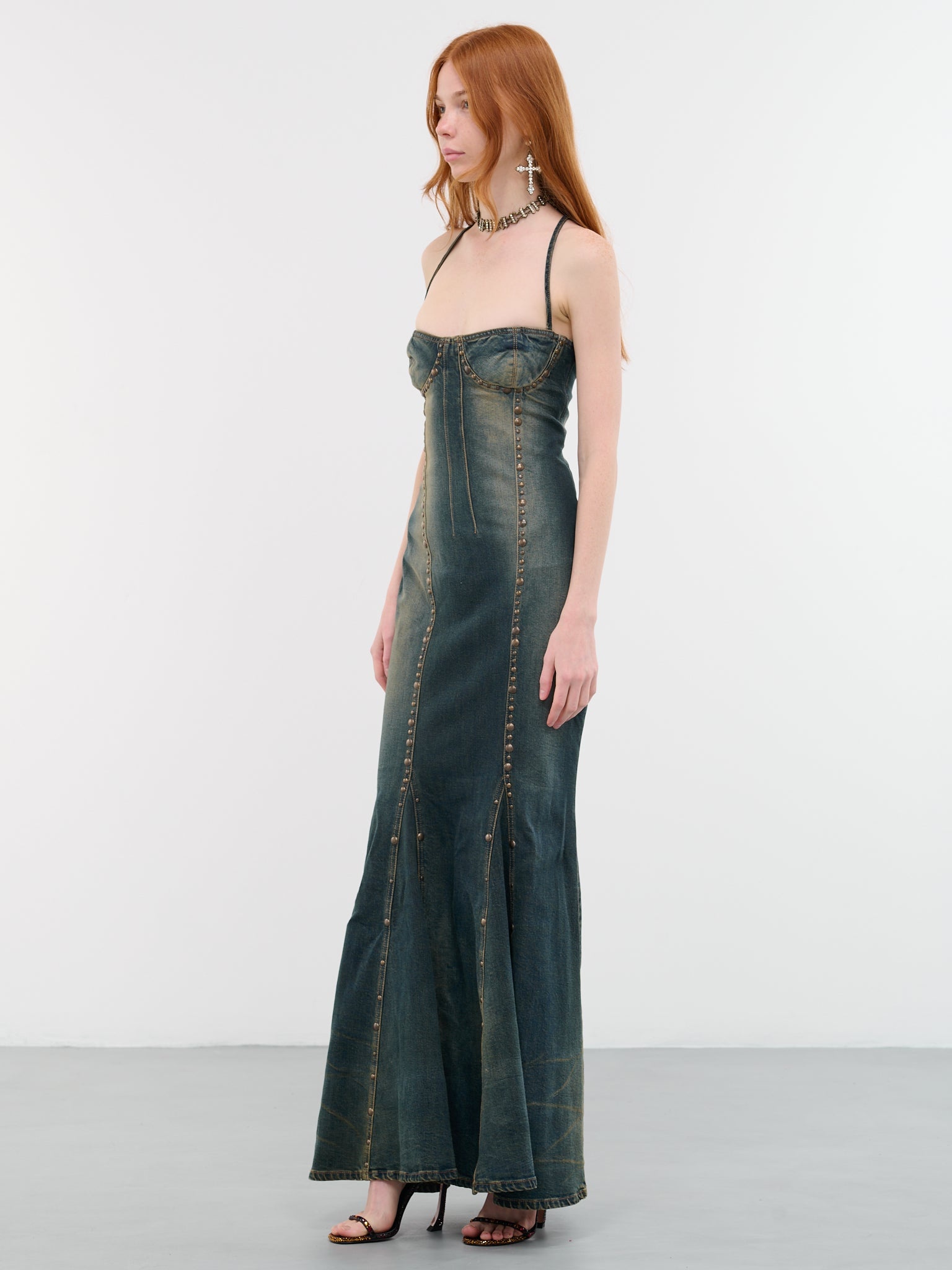 Studded Jean Dress - 2