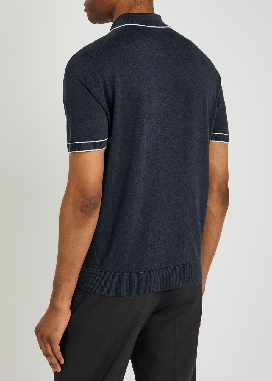 Boss Knitted Linen-blend Polo Shirt - 3