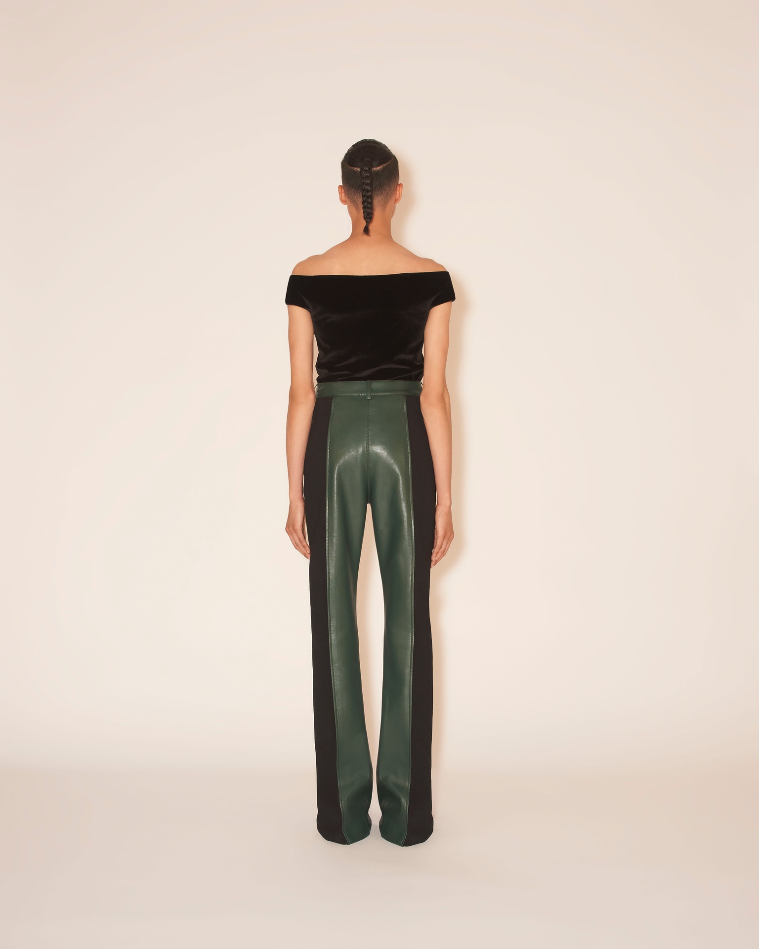 FILO - Contrast trouser - Pine green/black - 4