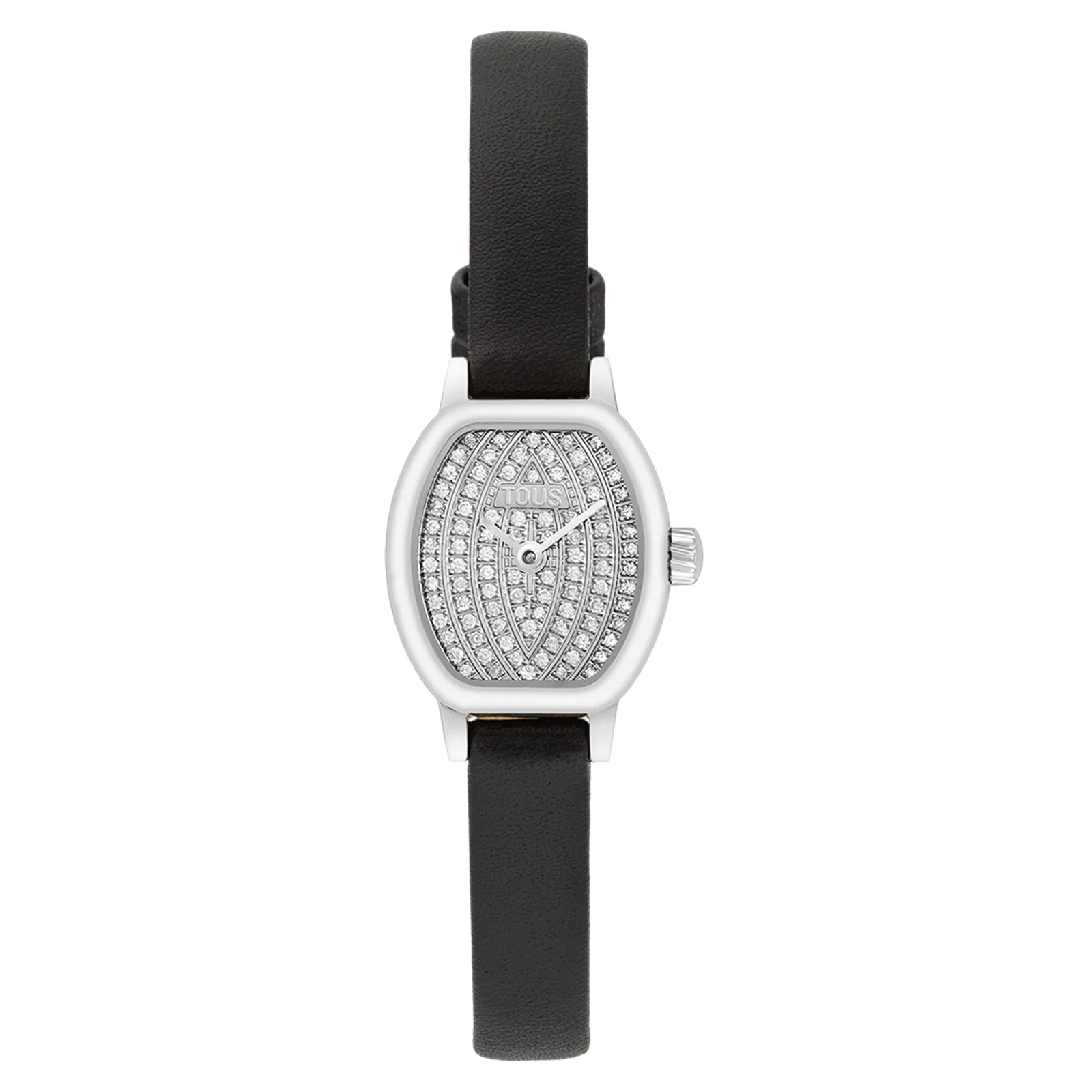 Watch with analog Swiss movement with 0.30ct in diamonds and leather bracelet Les Classiques Mini - 1