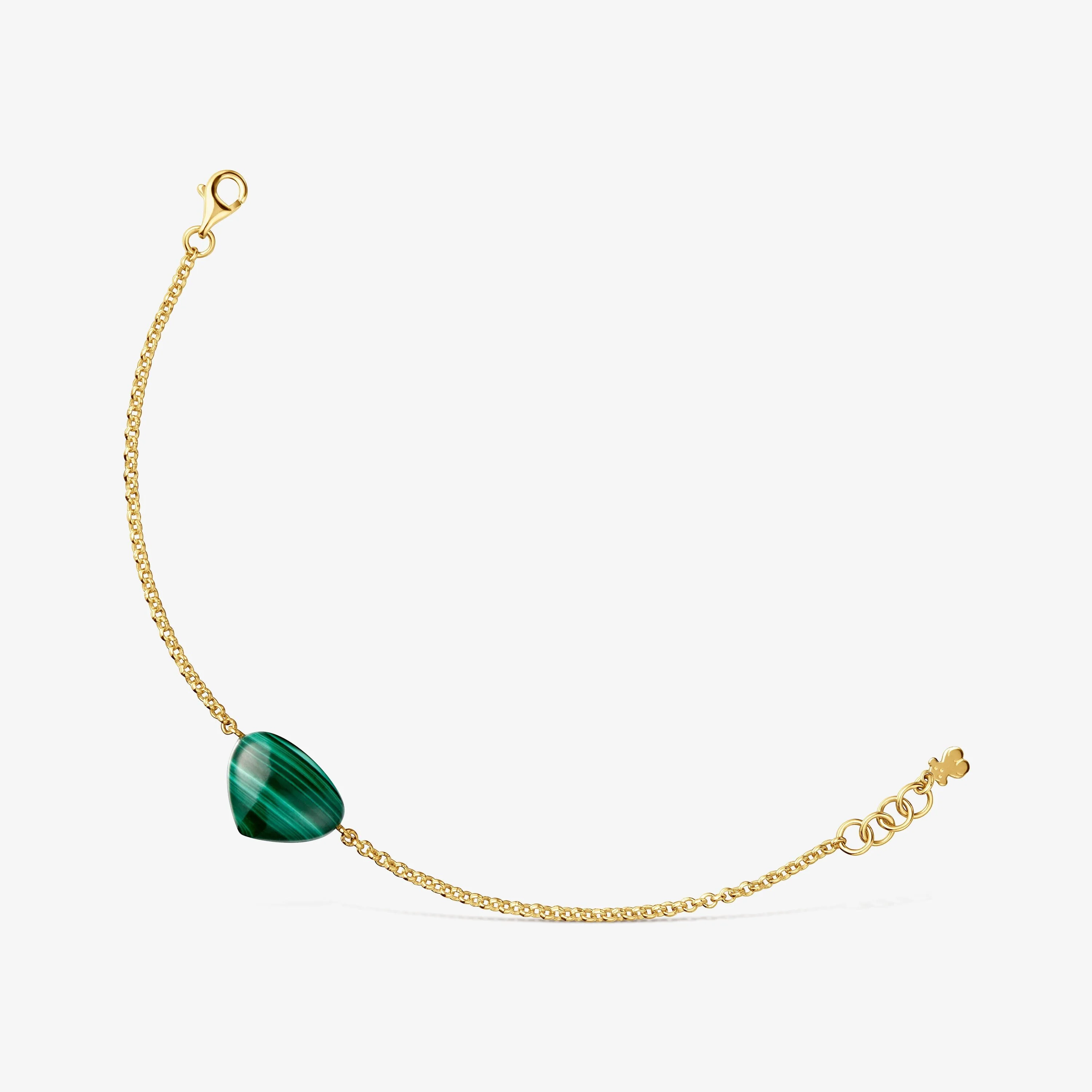 Bracelet with 18kt gold vermeil and malachite TOUS Color Dots - 1