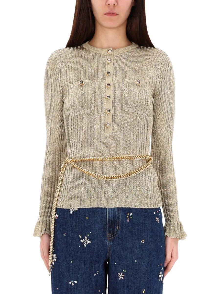 Self-Portrait "Gold Lurex" Top - 1